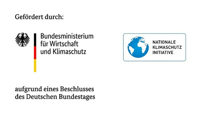 Gefördert durch Bundesministerium für Wirtschaft und Klimaschutz, Nationale Klimaschutz Initiative aufgrund eines Beschlusses des Deutschen Bundestages