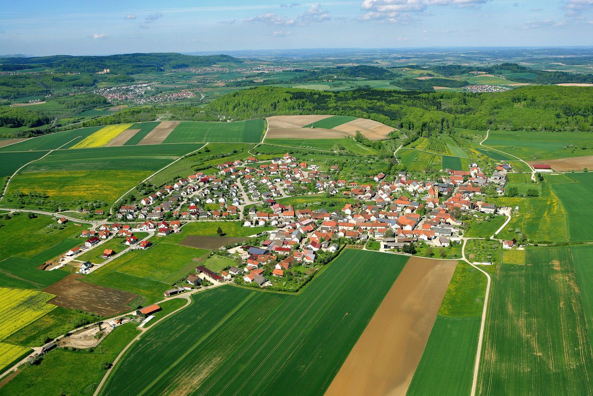 Luftbild von Röttingen